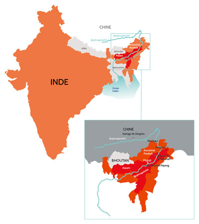 Carte de l'Inde.